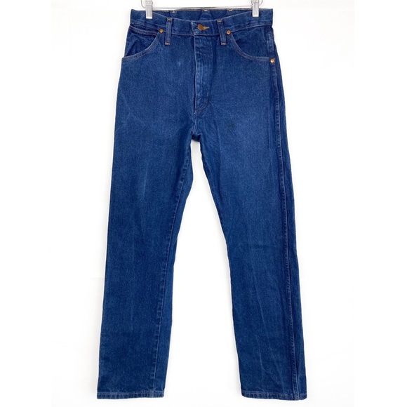 Wrangler Cowboy Cut Slim Fit‎ High Waisted Jeans, Prewashed Indigo - Size 9x32 - Picture 4 of 11